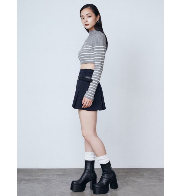 EMODA「レイヤーベルトプリーツスカート」|スカート|