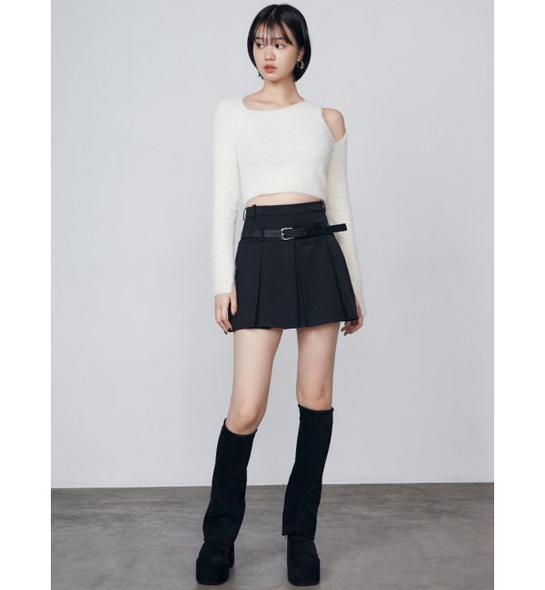 EMODA「レイヤーベルトプリーツスカート」|スカート|
