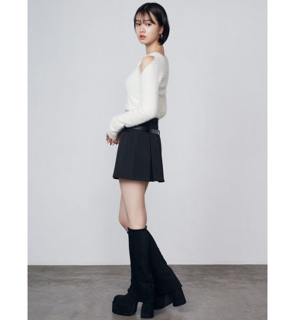 EMODA「レイヤーベルトプリーツスカート」|スカート|