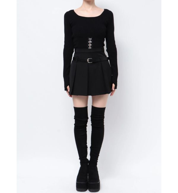 EMODA「レイヤーベルトプリーツスカート」|スカート|