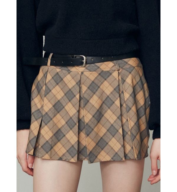 EMODA「レイヤーベルトプリーツスカート」|スカート|ライトミックス