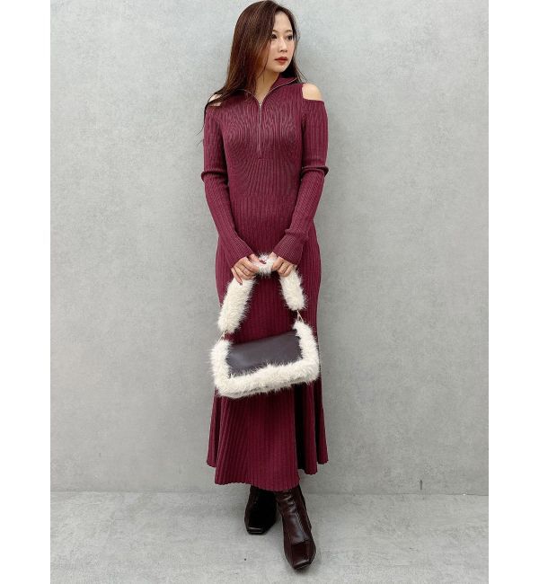 MERCURYDUO「ZIPマーメイドニットワンピース」|ワンピース|