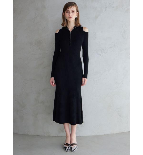 MERCURYDUO「ZIPマーメイドニットワンピース」|ワンピース|