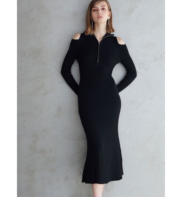 MERCURYDUO「ZIPマーメイドニットワンピース」|ワンピース|