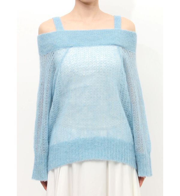 MERCURYDUO「ベビーアルパカオフショルニット」|ニット・セーター|