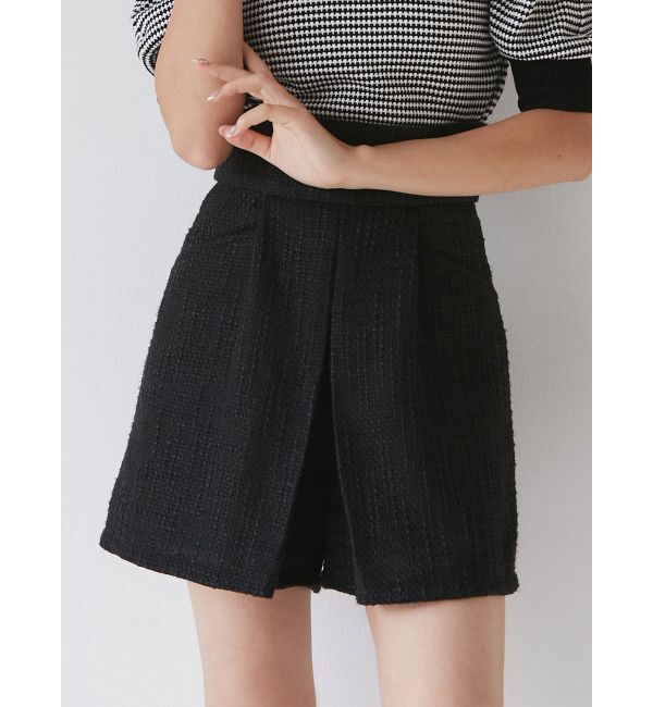 MURUA「ツイードタックショートパンツ【セットアップ着用可】」|その他|ブラック