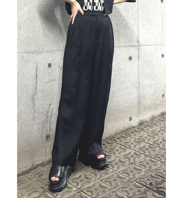 MURUA「シアーワイドパンツ」|その他|ブラック