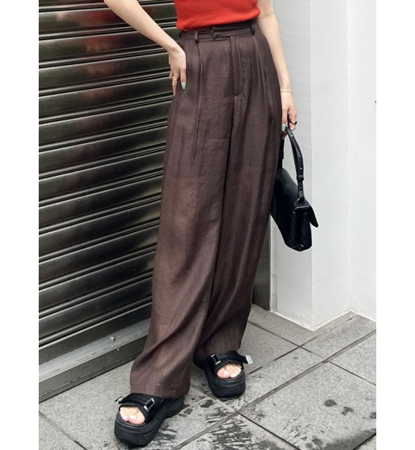 MURUA「シアーワイドパンツ」|その他|ブラウン