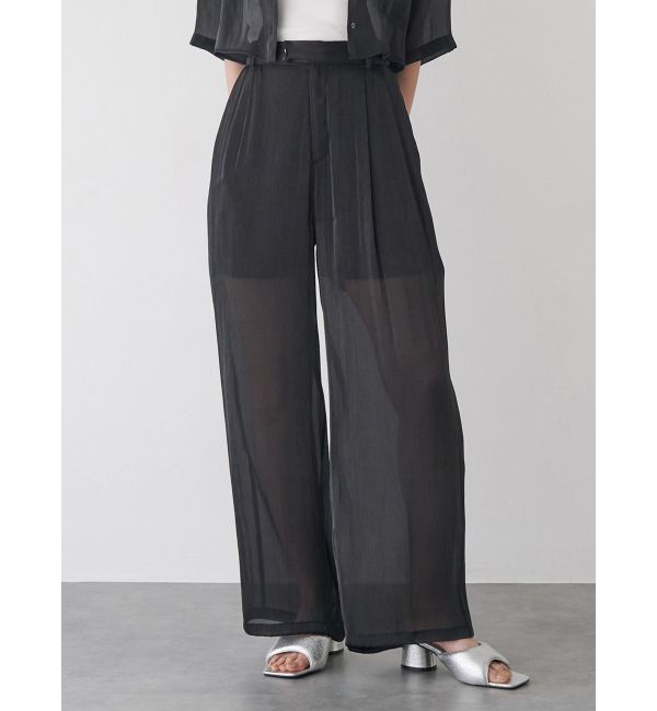 MURUA「シャイニーシアーパンツ」|その他|ブラック