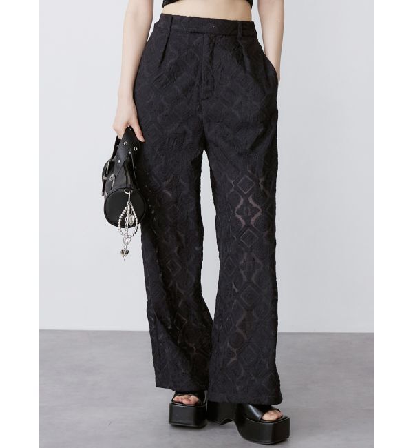 MURUA「レースシアーパンツ【セットアップ着用可】【WEB限定】」|その他|ブラック