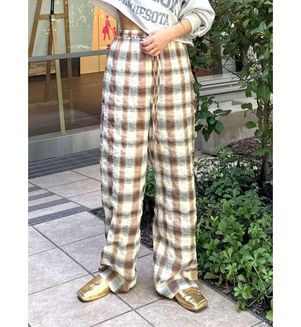 Ungrid「チェックラフパンツ」|その他|