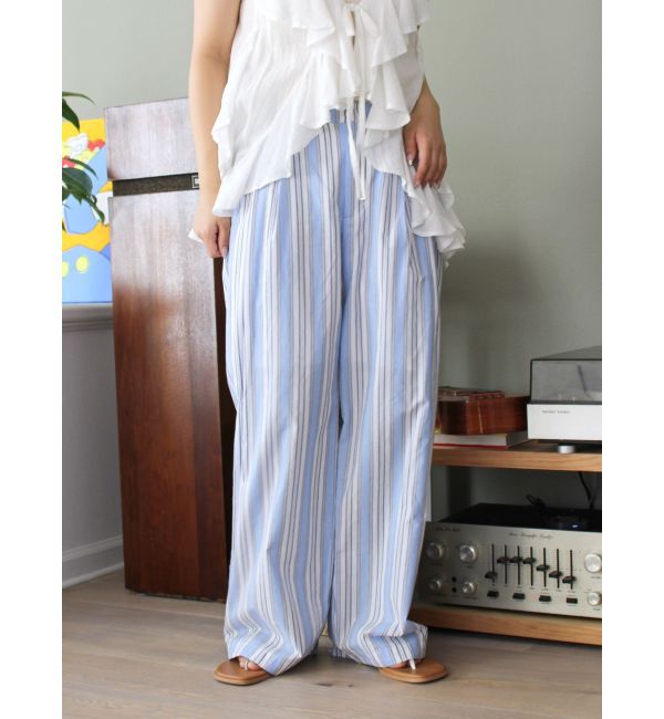 Ungrid「ウエストタックストライプパンツ」|その他|