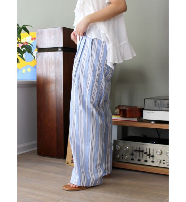 Ungrid「ウエストタックストライプパンツ」|その他|