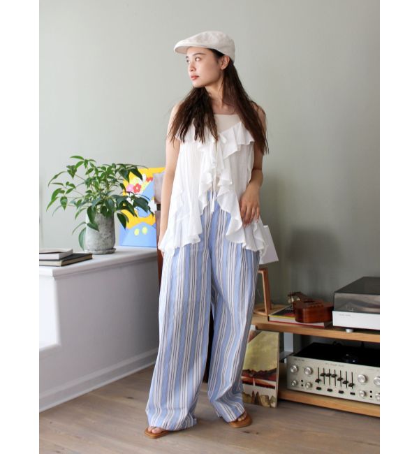 Ungrid「ウエストタックストライプパンツ」|その他|