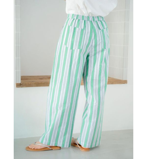 Ungrid「ウエストタックストライプパンツ」|その他|