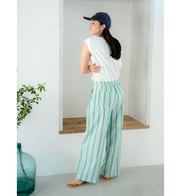 Ungrid「ウエストタックストライプパンツ」|その他|