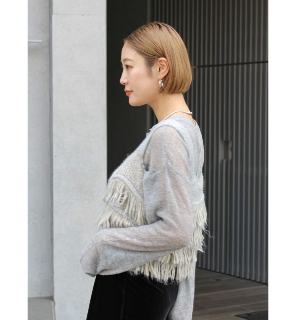 Ungrid「マルチウェイフリンジデザインニットビスチェ」|ニット・セーター|