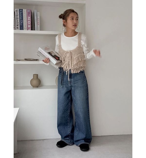 Ungrid「マルチウェイフリンジデザインニットビスチェ」|ニット・セーター|