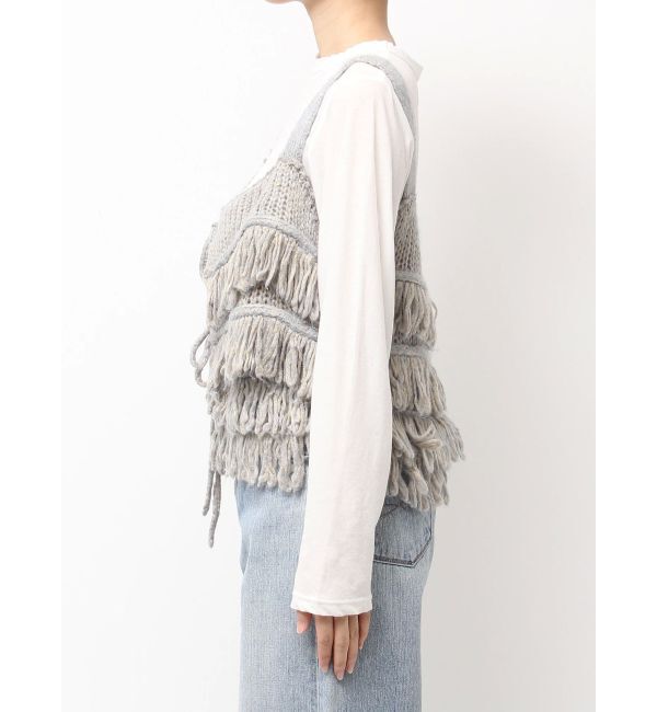 Ungrid「マルチウェイフリンジデザインニットビスチェ」|ニット・セーター|