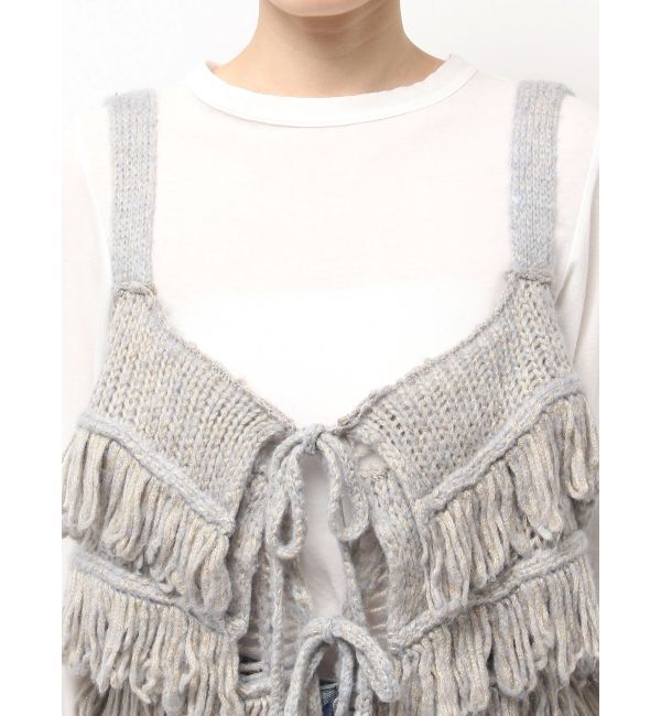 Ungrid「マルチウェイフリンジデザインニットビスチェ」|ニット・セーター|