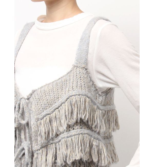 Ungrid「マルチウェイフリンジデザインニットビスチェ」|ニット・セーター|