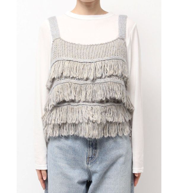 Ungrid「マルチウェイフリンジデザインニットビスチェ」|ニット・セーター|