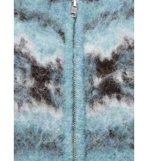 Ungrid「【WEB限定】求心柄ショートジップニット」|ニット・セーター|