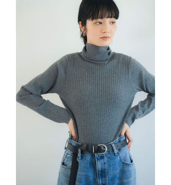 Ungrid「ウォッシャブルタートルニット」|ニット・セーター|グレー