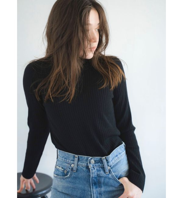 Ungrid「ウォッシャブルタートルニット」|ニット・セーター|ブラック