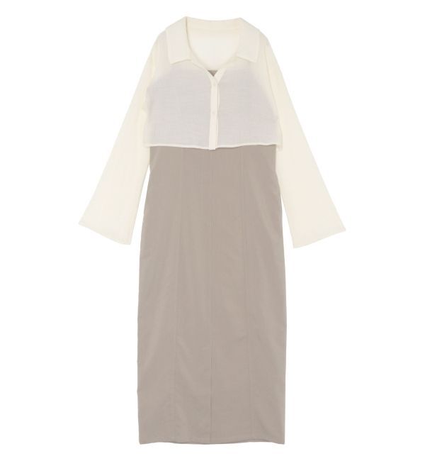 LAGUNAMOON「シアーシャツセットキャミワンピース」|ワンピース|