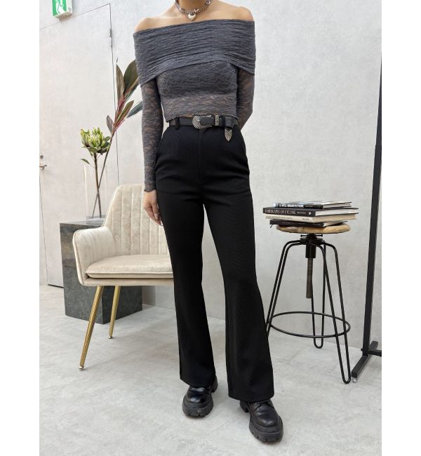 EVRIS「リブフレアパンツ」|その他|