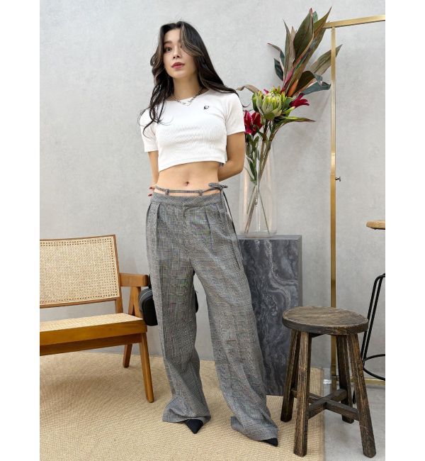 EVRIS「ウエストリボンワイドパンツ【セットアップ着用可能】」|その他|