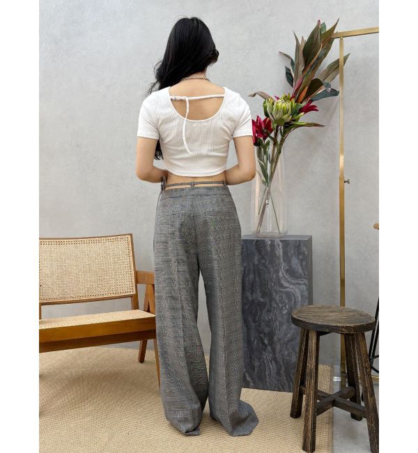 EVRIS「ウエストリボンワイドパンツ【セットアップ着用可能】」|その他|