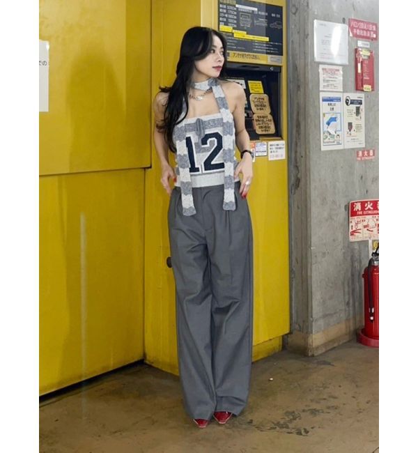 EVRIS「ウエストリボンワイドパンツ【セットアップ着用可能】」|その他|