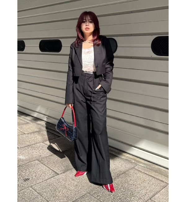 EVRIS「ウエストリボンワイドパンツ【セットアップ着用可能】」|その他|