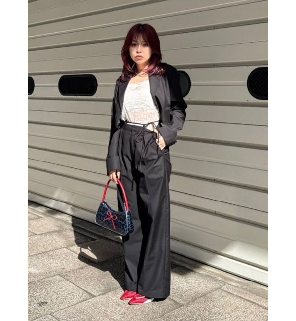 EVRIS「ウエストリボンワイドパンツ【セットアップ着用可能】」|その他|