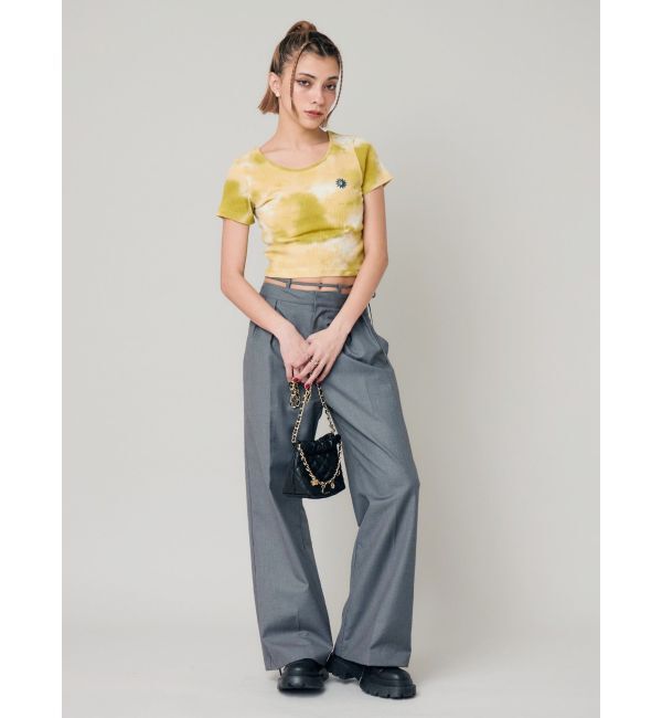 EVRIS「ウエストリボンワイドパンツ【セットアップ着用可能】」|その他|