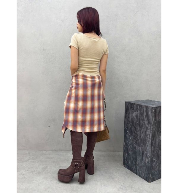 EVRIS「スタッズストレッチミドルブーツ」|ロングブーツ|