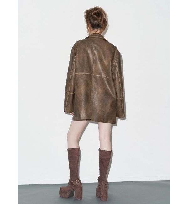 EVRIS「スタッズストレッチミドルブーツ」|ロングブーツ|