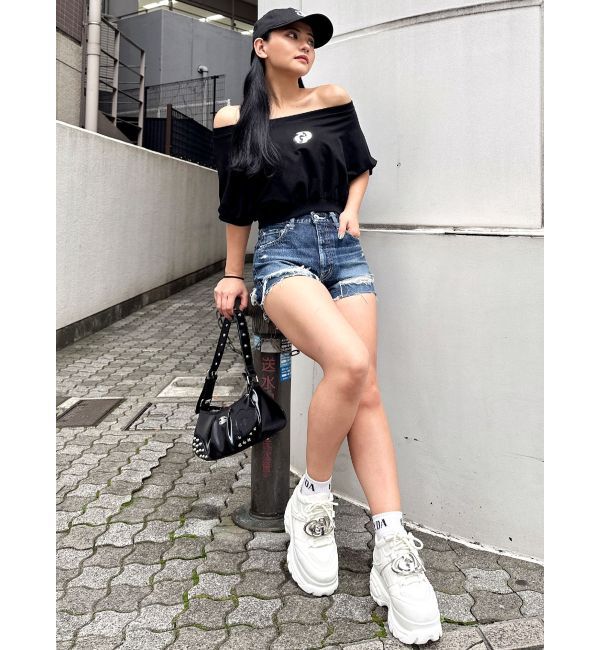 GYDA「GDエンボスオフショルトップス」|Tシャツ・カットソー|