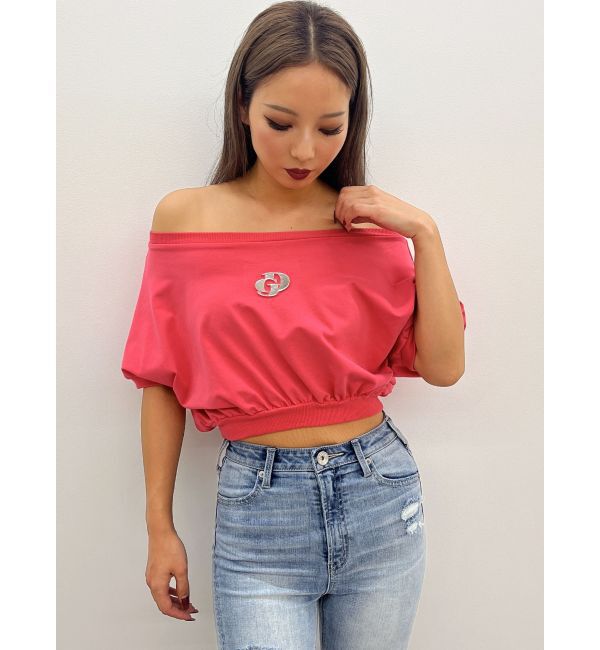 GYDA「GDエンボスオフショルトップス」|Tシャツ・カットソー|