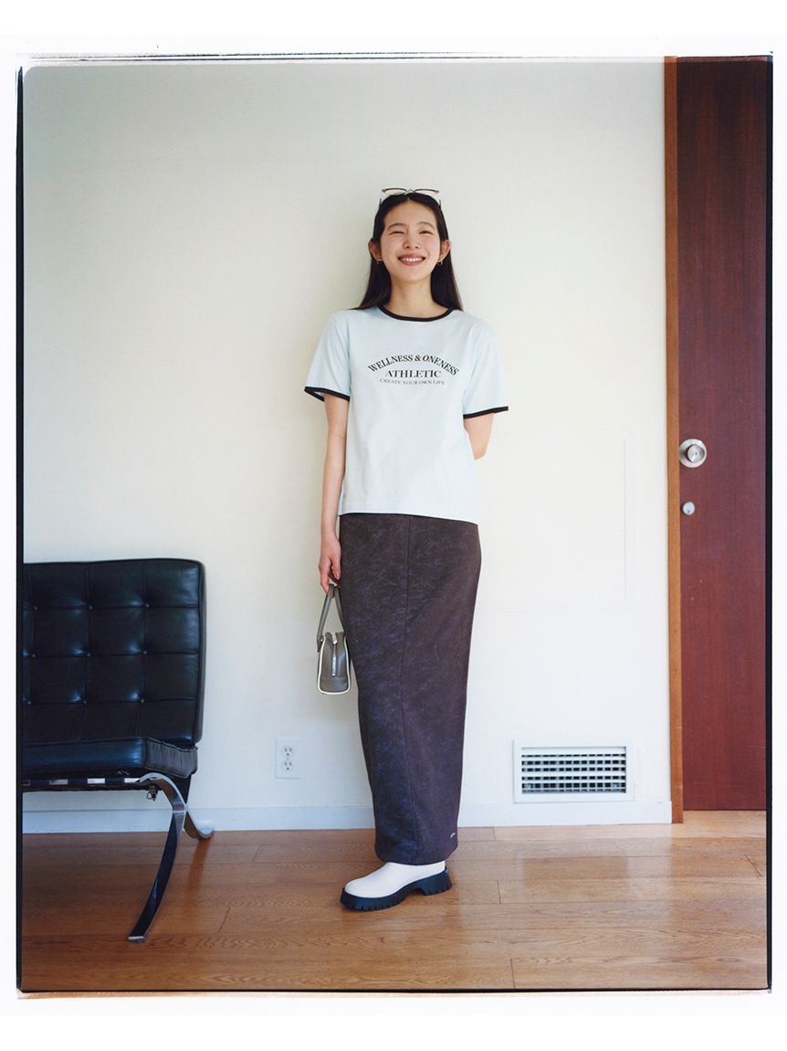 emmi atelier「グラフィックリンガーTシャツ」|Tシャツ・カットソー|