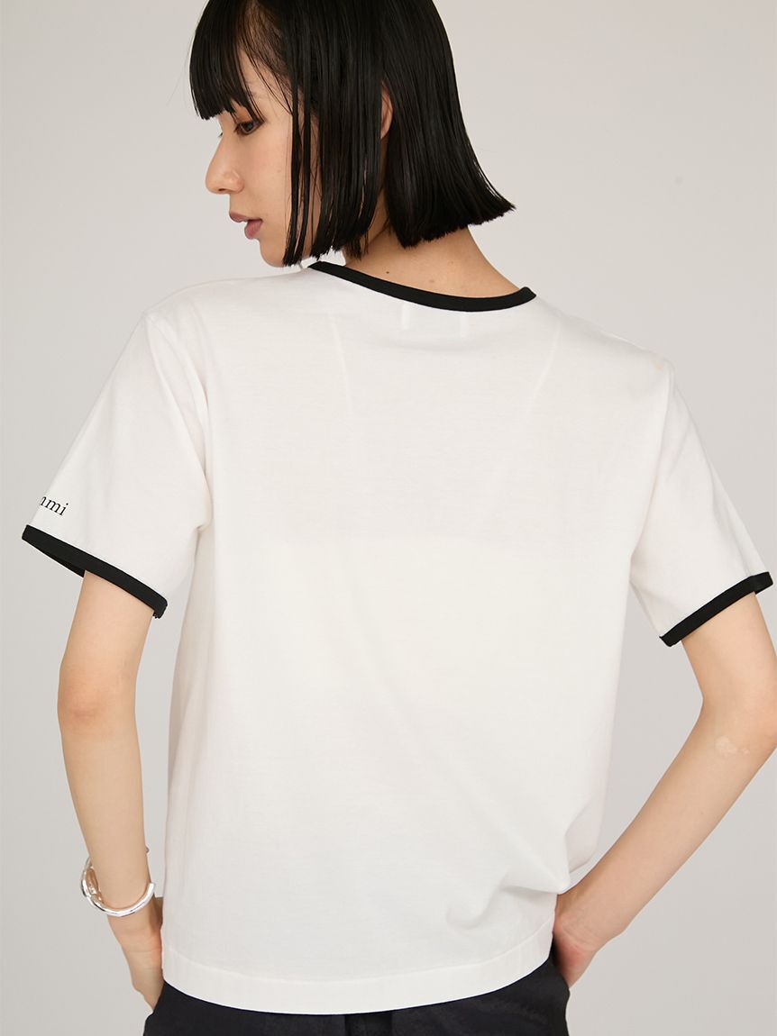 emmi atelier「グラフィックリンガーTシャツ」|Tシャツ・カットソー|