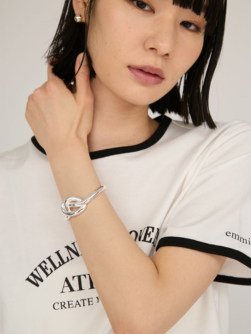 emmi atelier「グラフィックリンガーTシャツ」|Tシャツ・カットソー|