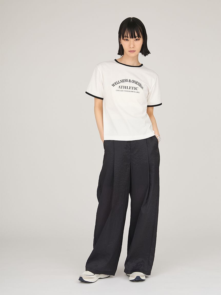 emmi atelier「グラフィックリンガーTシャツ」|Tシャツ・カットソー|