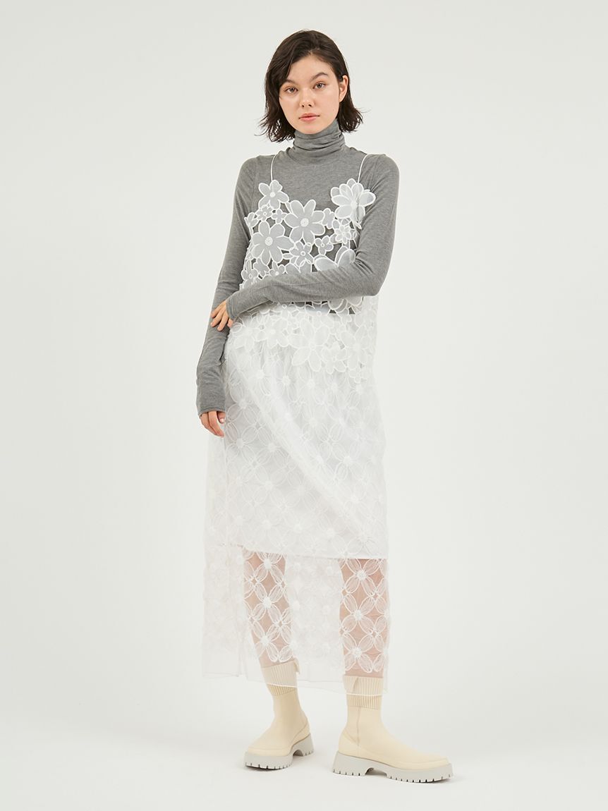 emmi atelier「フラワーチュールスカート」|スカート|