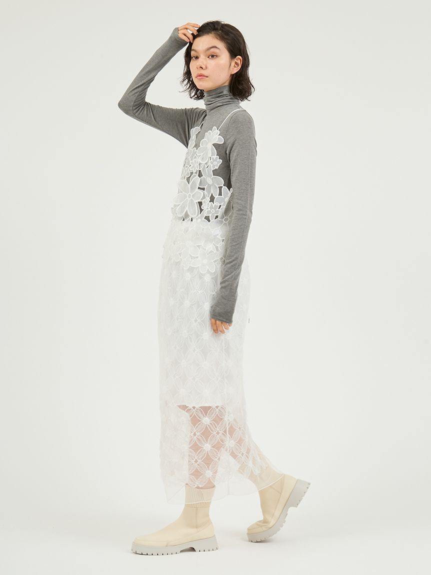 emmi atelier「フラワーチュールスカート」|スカート|