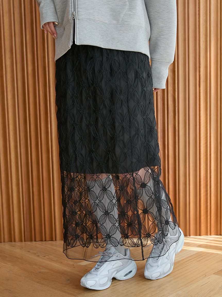 emmi atelier「フラワーチュールスカート」|スカート|