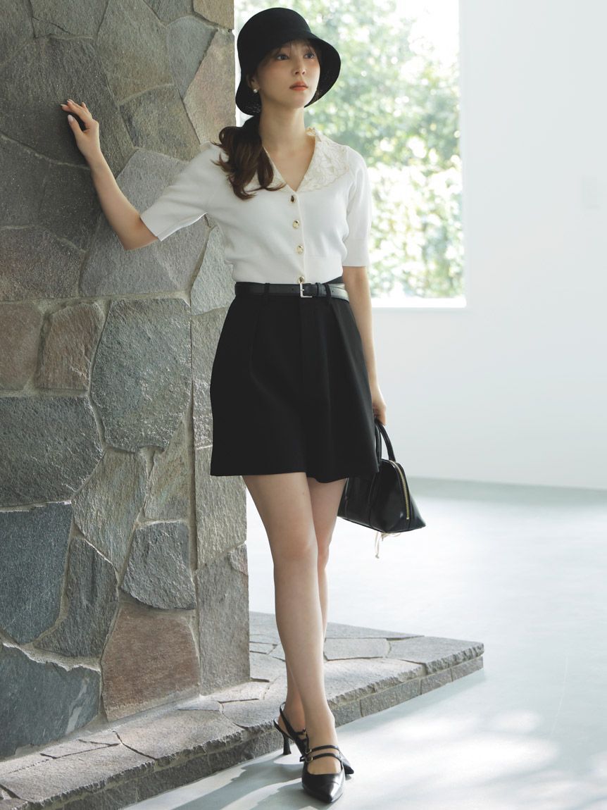 SNIDEL「シンプルショートパンツ」|その他|BLK