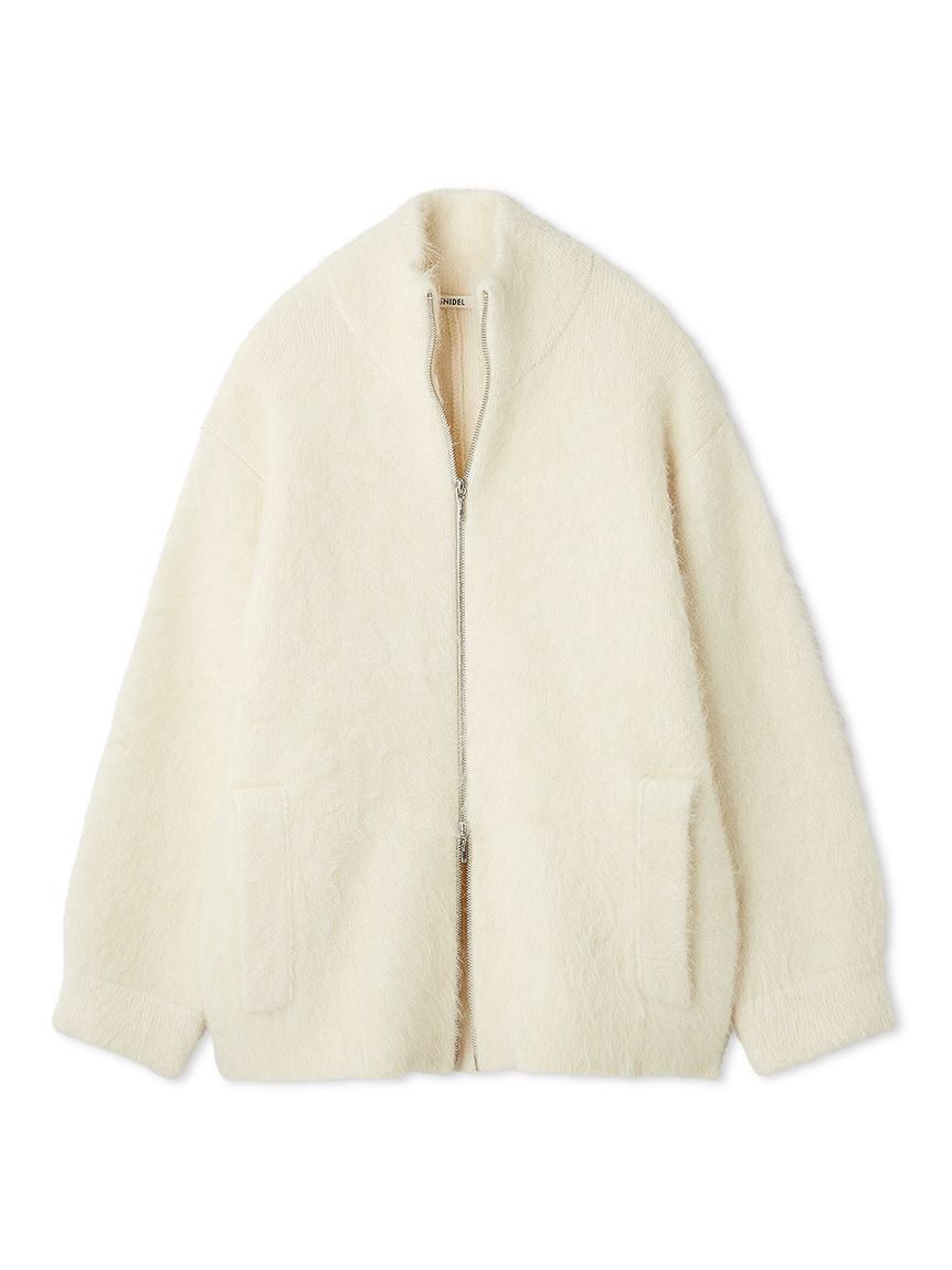 SNIDEL「アルパカシャギージップコート」|ブルゾン・スタジャン|